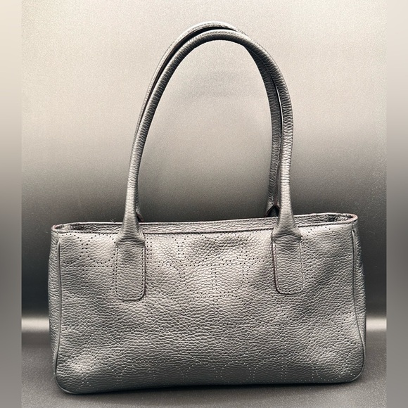 Kate Spade New York Shoulder Bag Laser Cut Perforations Black Leather - Picture 2 of 13